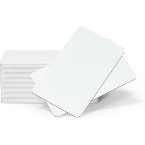 20 Pcs Blank PVC Cards CR80 30 Mil Graphic Quality White Plastic Cards Premium Blank PVC ID Cards for Photo ID Badge Printers（Credit Card Size）