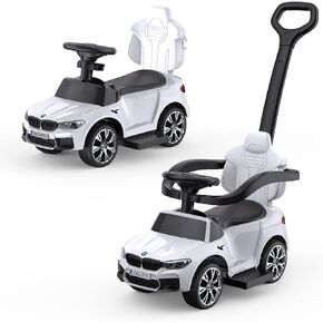 4-in-1 Push Cars for Toddlers 1-3 Boys Girls，Ride On Cars Licensed BMW with Horn, Music, Led Lights and Controllable Push Handle in Saudi Arabia