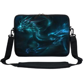 Meffort Inc 12 Inch Neoprene Laptop Sleeve Bag - Water Resistant, Hidden Handle, Adjustable Shoulder Strap, Dual Zipper, Fits Up to 11.6" - 12" Laptops - Almond Blossoming in Kuwait