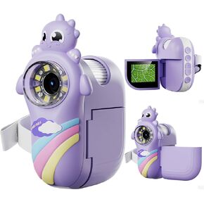 Kids Microscope, Handheld Digital Microscope for Kids, Photo and Video Functions, 2'' LCD Screen, Educational Science Christmas Birthday Gifts for Over 3 Years Old Kids - Purple