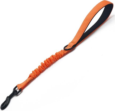 Short Dog Training Control Leash 18 Inch 1 Inch Wide Heavy Duty Elastic Traffic Bungee Leash with Padded Handle Suitable for Medium and Large Dogs (Black) in Saudi Arabia