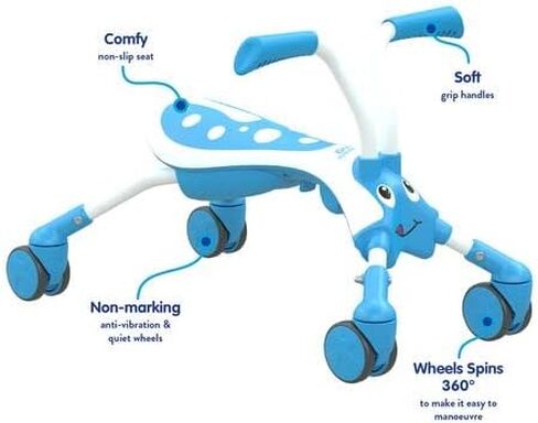 دراجة سكرامبل بج هورنت للأطفال تركب على دراجة ثلاثية العجلات للأطفال الرضع والأطفال الصغار الذين تزيد أعمارهم عن 12 شهرًا، لعبة تنموية لتوازن الدراجة ذات 4 عجلات لتعزيز ثقة الأطفال في اللعب الداخلي والخارجي (العلكة) in Kuwait