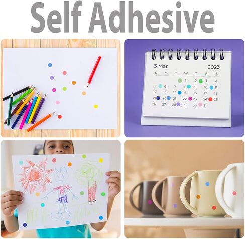 10000 Pcs 1/4" Small Colored Dot Stickers Tiny Round Labels, 10 Colors Circle Stickers for Office Classroom in Kuwait