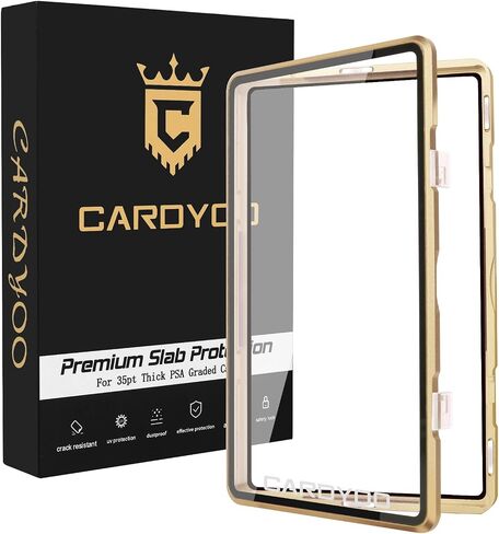Card Sleeves, Blue Metal Graded Card Case, Premium Slab Protector for PSA Graded Card, with UV & Scratch Resistant Glass, Fit 35pt Size in Saudi Arabia