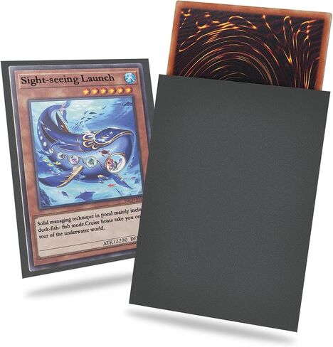 Black Yu-gi-oh Card Sleeve 200 Pack, Japanese Small Card Sleeves 62x89mm, Back Textured Perfect Shuffling, Protect Your Japanese Sized Trading Cards Kpop Photocard Never Tear in Saudi Arabia