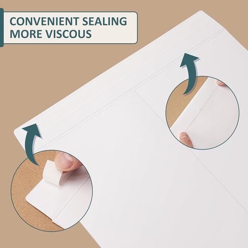 18 قطعة من مظاريف الكتالوج مقاس 9 × 12، مظاريف أمان بيضاء ذاتية الغلق، مظاريف مانيلا، مظاريف بيضاء قابلة للطباعة، مظاريف مستندات إغلاق لاصقة للبريد والتخزين والتنظيم in Kuwait