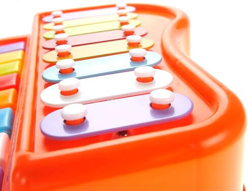 PowerTRC 2in1 Large 12" X 8" Baby Piano Xylophone Toy for Toddlers – Large Piano Toy Musical Instrument with 8 Key Scales, Preschool Learning Educational Toy for Kids Boys and Girls in Saudi Arabia