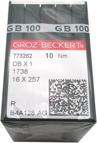ckpsms GROZ-BECKERT Needle in Clear Plastic Box- 100PCS Groz Beckert DBX1 1738 16X257 Sewing Machine Needles (Groz Beckert DBX1 14/90) in Saudi Arabia