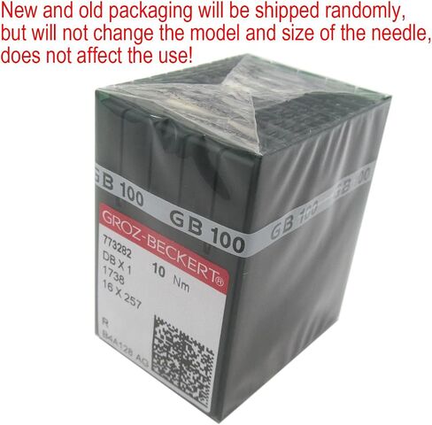 ckpsms GROZ-BECKERT Needle in Clear Plastic Box- 100PCS Groz Beckert DBX1 1738 16X257 Sewing Machine Needles (Groz Beckert DBX1 14/90) in Saudi Arabia