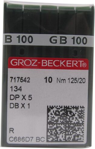 ckpsms GROZ-BECKERT Needle in Clear Plastic Box- 100PCS Groz Beckert DBX1 1738 16X257 Sewing Machine Needles (Groz Beckert DBX1 14/90) in Saudi Arabia