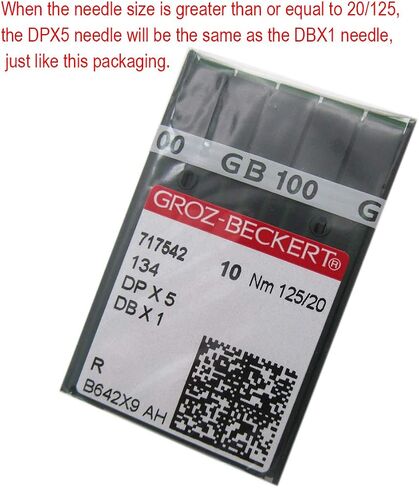 ckpsms GROZ-BECKERT Needle in Clear Plastic Box- 100PCS Groz Beckert DBX1 1738 16X257 Sewing Machine Needles (Groz Beckert DBX1 14/90) in Saudi Arabia
