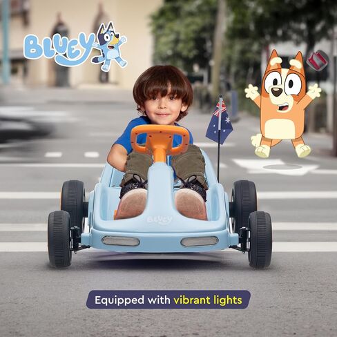 Sonic The Hedgehog 6V Electric Go Kart for Kids, Electric Ride-On Toy with Lights, MP3 Jack, Remote Control, Seat Belt, Ages 3-6, Durable PVC and Iron Construction, Rechargeable Battery in Saudi Arabia