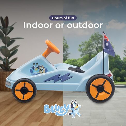 Sonic The Hedgehog 6V Electric Go Kart for Kids, Electric Ride-On Toy with Lights, MP3 Jack, Remote Control, Seat Belt, Ages 3-6, Durable PVC and Iron Construction, Rechargeable Battery in Saudi Arabia