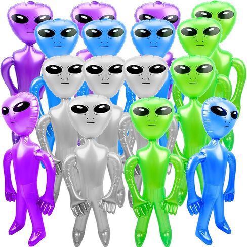 16 Pcs 35 Inch Halloween Inflatable Alien Giant Inflatable Alien Large Blow Up Alien Jumbo Alien Inflate Balloons Toy for Birthday Halloween Alien Theme Party (Color Set 2) in Saudi Arabia