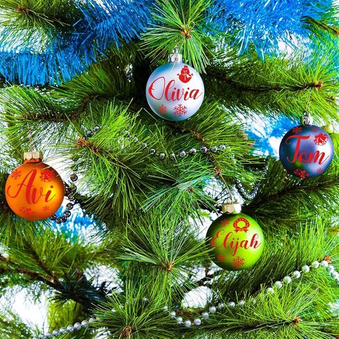 Cholemy 7 Sheets Christmas UV DTF Cup Wrap Transfer Stickers Christmas Rub on Transfers for Crafts Waterproof Letter Decals Christmas Name Ornament for DIY Personalized Christmas Ball Ornament in Saudi Arabia