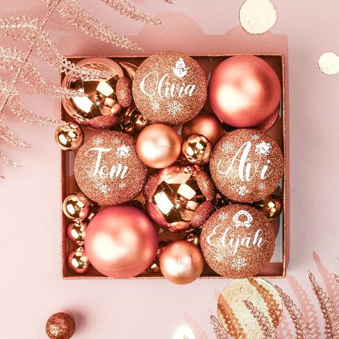 Cholemy 7 Sheets Christmas UV DTF Cup Wrap Transfer Stickers Christmas Rub on Transfers for Crafts Waterproof Letter Decals Christmas Name Ornament for DIY Personalized Christmas Ball Ornament in Saudi Arabia