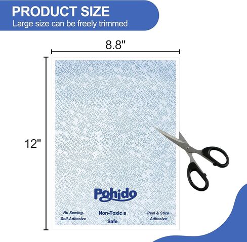 Patch Magic Adhesive, Washable Double-Sided Adhesive Patch Girl Scout Stickers for Scout Badges, Uniforms, Clothing Fabrics, Can be Freely Trimmed, No Ironing Required (2) in Saudi Arabia