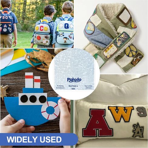 Patch Magic Adhesive, Washable Double-Sided Adhesive Patch Girl Scout Stickers for Scout Badges, Uniforms, Clothing Fabrics, Can be Freely Trimmed, No Ironing Required (2) in Saudi Arabia