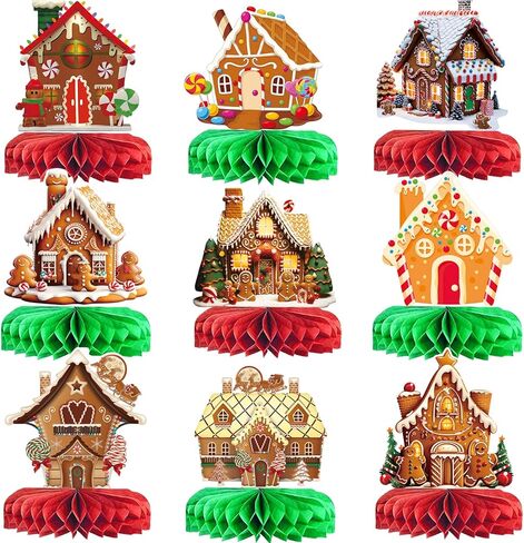 زينة عيد الميلاد الزنجبيل عيد الميلاد القطع المركزية على شكل قرص العسل زينة عيد الميلاد الزنجبيل لزينة طاولة حفلة عيد الميلاد زينة حفلة عيد ميلاد الزنجبيل in Kuwait