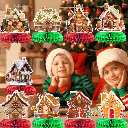 زينة عيد الميلاد الزنجبيل عيد الميلاد القطع المركزية على شكل قرص العسل زينة عيد الميلاد الزنجبيل لزينة طاولة حفلة عيد الميلاد زينة حفلة عيد ميلاد الزنجبيل in Kuwait