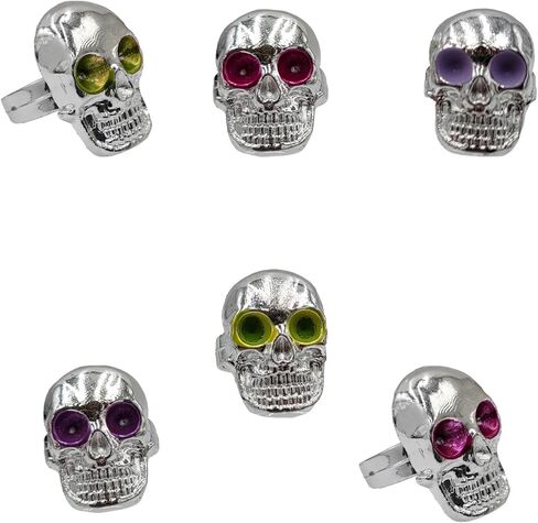 Halloween Plastic Skull Ring Toy, Costume Accessory, Halloween Party Favor 0.75" in Kuwait