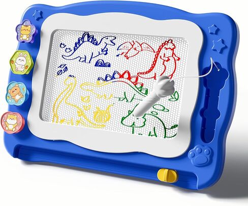 Magnetic Drawing Board Large Doodle Board Toddler Toys for Girls Boys 3 4 5 6 7 Year Old Kids, Montessori Preschool Educational Travel Toys Gifts Etch A Colorful Sketch Magnet Erasable Writing Pad in Kuwait