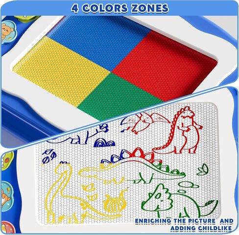 Magnetic Drawing Board Large Doodle Board Toddler Toys for Girls Boys 3 4 5 6 7 Year Old Kids, Montessori Preschool Educational Travel Toys Gifts Etch A Colorful Sketch Magnet Erasable Writing Pad in Kuwait