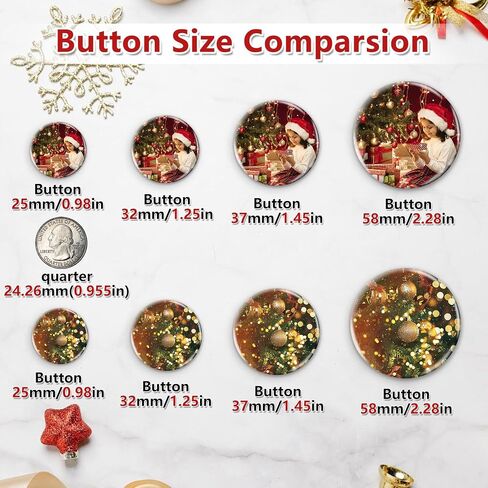 100 Sets 0.98 Inch Button Maker Supplies 25mm Button Making Supplies Blank Button Pins Metal Round Badge Button Parts Making Kit for Button Maker Machine with Metal Cover,Metal Back Pin Cover in Saudi Arabia