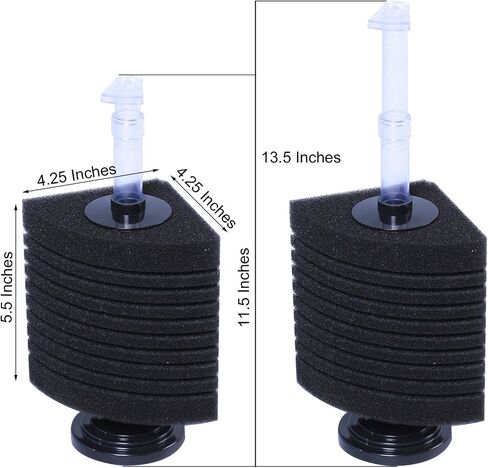 AQUANEAT Aquarium Bio Sponge Filter Breeding Beta Shrimp Nano Fish Tank Water Corner Filter 10 Gallon in Saudi Arabia