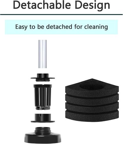 AQUANEAT Aquarium Bio Sponge Filter Breeding Beta Shrimp Nano Fish Tank Water Corner Filter 10 Gallon in Saudi Arabia