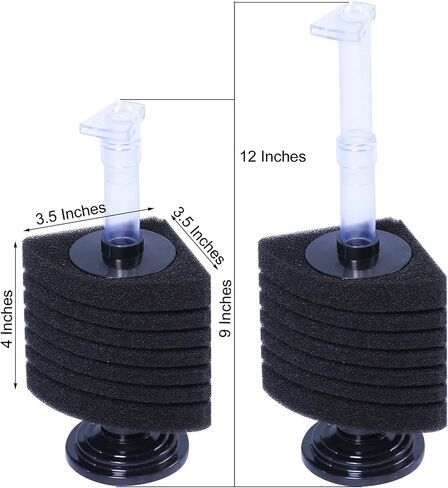 AQUANEAT Aquarium Bio Sponge Filter Breeding Beta Shrimp Nano Fish Tank Water Corner Filter 10 Gallon in Saudi Arabia