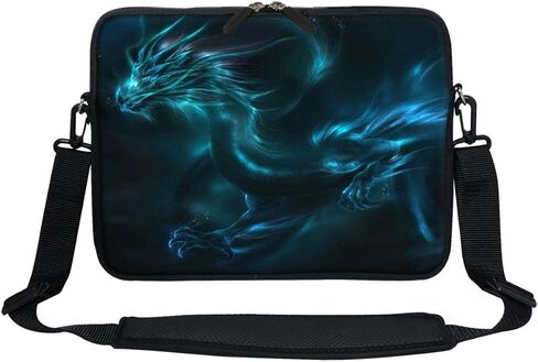 Meffort Inc 12 Inch Neoprene Laptop Sleeve Bag - Water Resistant, Hidden Handle, Adjustable Shoulder Strap, Dual Zipper, Fits Up to 11.6" - 12" Laptops - Almond Blossoming in Kuwait