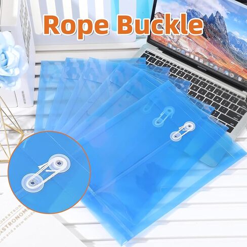 12 Pack Plastic File Folders for Documents - Blue, Reusable Clear Plastic Folders Plastic Envelopes for Documents, 1-1/4 Inch Expansion, Durable File Folders for A4 Letter Size Documents in Saudi Arabia