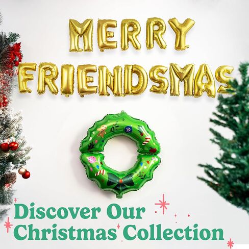 HOUSE OF PARTY Christmas Balloons | Christmas Letter Foil Balloons Decoration for Party Supplier | Xmas Hanging Decor Indoor for Home in Kuwait