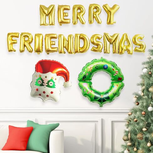HOUSE OF PARTY Christmas Balloons | Christmas Letter Foil Balloons Decoration for Party Supplier | Xmas Hanging Decor Indoor for Home in Kuwait