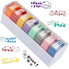 Teacher Stamps for Classroom Grading and Parent Signatures Self-Inking Stamps Encouraging Comments for Motivational
