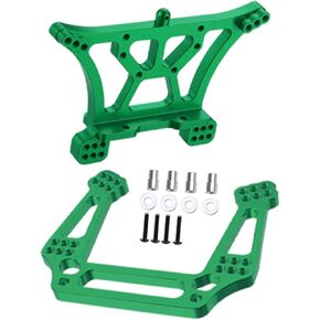 أجزاء ترقية برج الصدمات الأمامية الخلفية RC لـ 1/10 Slash VXL 2WD، Rustler VXL 2WD، Bandit VXL 2WD، مجموعة برج الصدمات الأمامية الخلفية المصنوعة من سبائك الألومنيوم، استبدال 3638 3639، قطعتين، أخضر