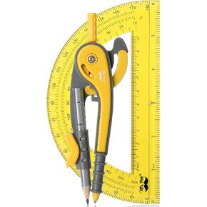 Mr. Pen- Compass and Protractor Set, Yellow, Compass Geometry Tool, Protractor and Compass Set, Compass Drawing Tool, Drawing Compass, Geometry Compass, Math Compass for Geometry