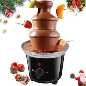 Chocolate Fondue Fountain,Plastic Chocolate Melt Dipping Machine Warmer.1.2 Pound,BPA Free 3 Tier Mini Melting Tower for Mother's Day Party,Christmas Party, Family Gathering,Wedding.