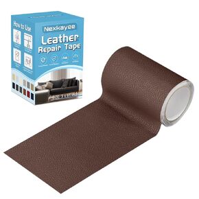 Leather Repair Patch Tape, Self-Adhesive Vinyl Patches for Furniture, Sofas, Couches, Car Seats and More, 3 x 61 Inches, Light Grey