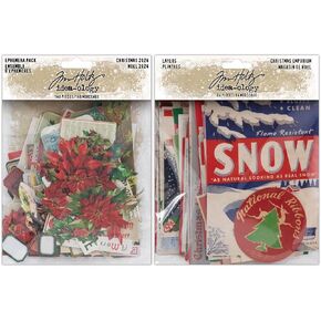 Tim Holtz Idea-ology Christmas 2024 Ephemera & Layers Emporium - 2 Item Bundle