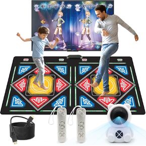 Dance Mat, Electronic Dance Mat for TV with HD Camera, Wireless Double User Dance Mat with Game Controller, Non-Slip Dance Pad for Kids Adults, Christmas Birthday Gifts for Girls Boys