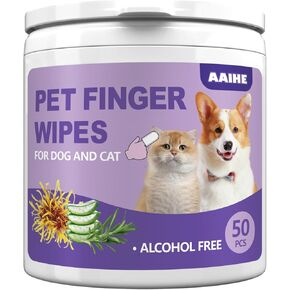 Dog ear wipes,Gently Remove Ear Wax & Dirt,Relieve Ear Itching Fresh Coconut Scent, All Natural Ingredients dog ear cleaning wipes - 50 Count