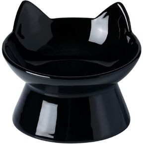 5.75" Cat Ear Cat Bowl White 2 Pack (D-White(2 Pack))