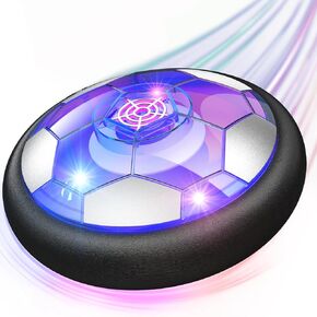 كرة قدم تحوم للأطفال، كرة قدم تعمل بالطاقة الهوائية قابلة لإعادة الشحن مع أضواء LED وحماية من الصدمات الإسفنجية، لعبة كرة قدم داخلية للأولاد والبنات الذين تتراوح أعمارهم بين 3 4 5 6 7 8-12، مثالية لألعاب كرة القدم