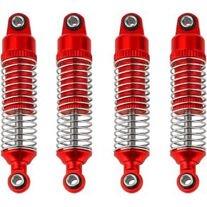 TRX4M Aluminum 52mm Shocks Absorber Oil Threaded Damper with Washer for 1/18 TRX-4M RC Crawler Original Stock Upgrade Parts (red)