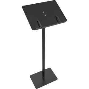 KSacry Acrylic Podium Stand, 42.3" H Black Angle Adjustable Acrylic Podiums for Church, Concert, Church, Speech, Easy Assembly, Metal Base(15.7" L x 11.8" W x 42.3" H, Black)
