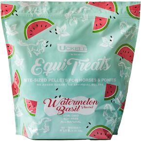 SMARTPAK Uckele Equi Treats Bite Sized Pellets | Horse Treats with No Sugar Added & High Fiber Treats for Horses | Suitable Reward for Training | Watermelon-Basil Flavor, 4 lb
