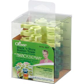 Clover Stack 'n Store Bobbin Tower with Nancy Zieman-3-1/2 X3-3/4