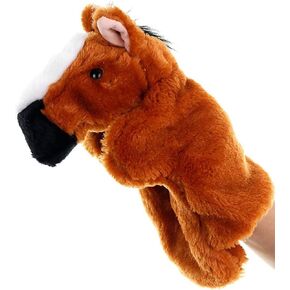 Plush Horse Hand Puppets Toys for Kids Soft Stuffed Animal HandPuppets Imaginative Pretend Play Storytelling